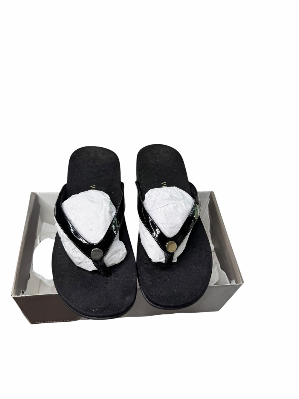 Vionic Mona Thong Sandal,EUC, 7, Black